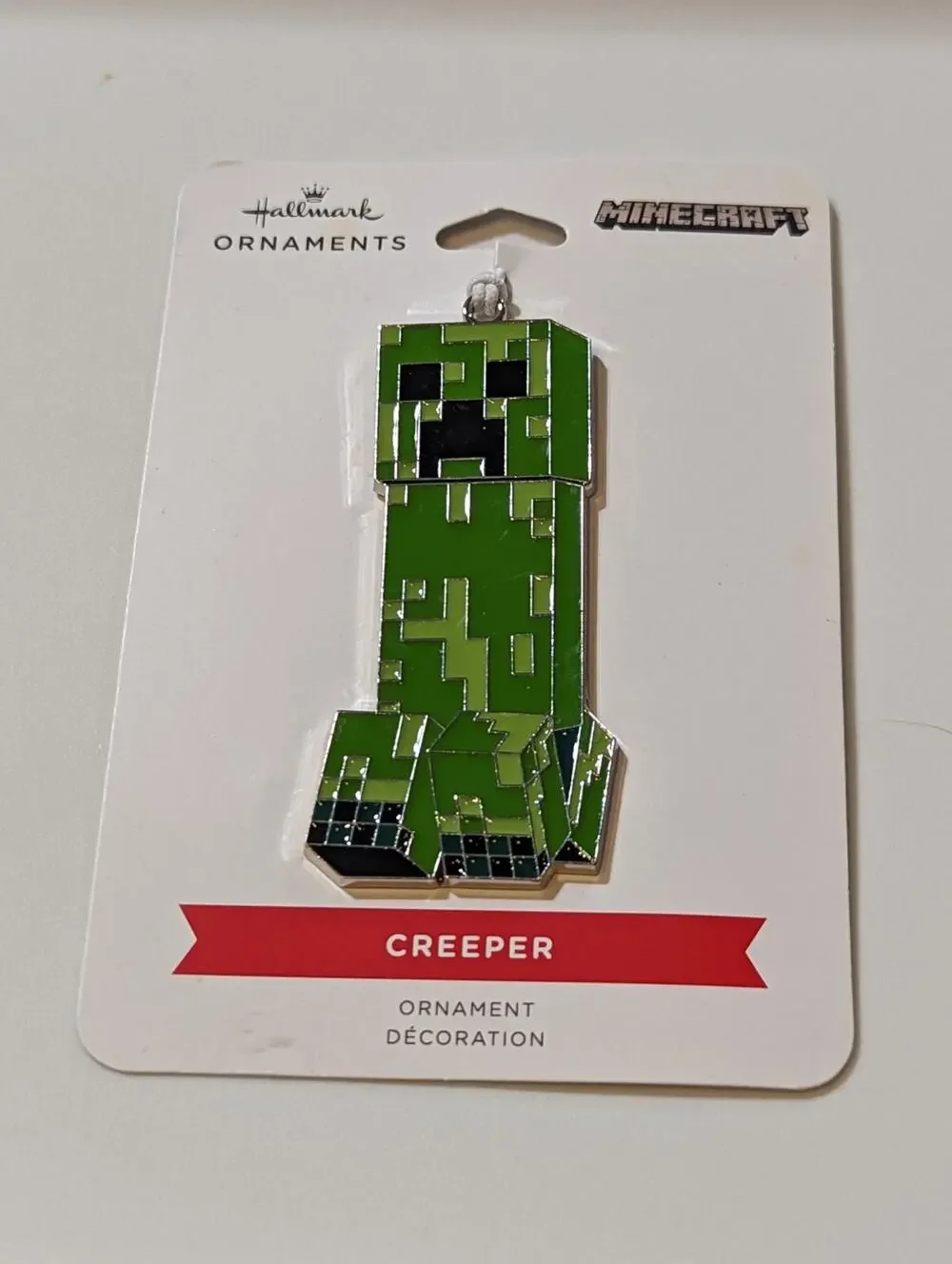 Hallmark • Minecraft Creeper • Christmas Tree Flat Metal Ornament • NEW